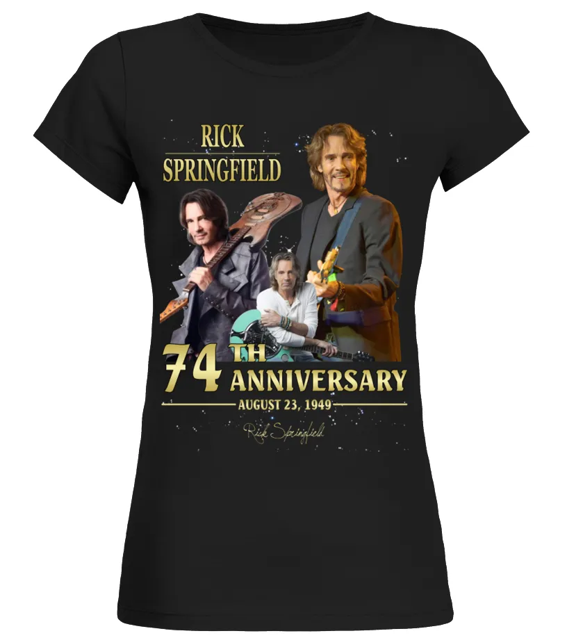 45anniversaryab Rick Springfield Camiseta cuello redondo Mujer