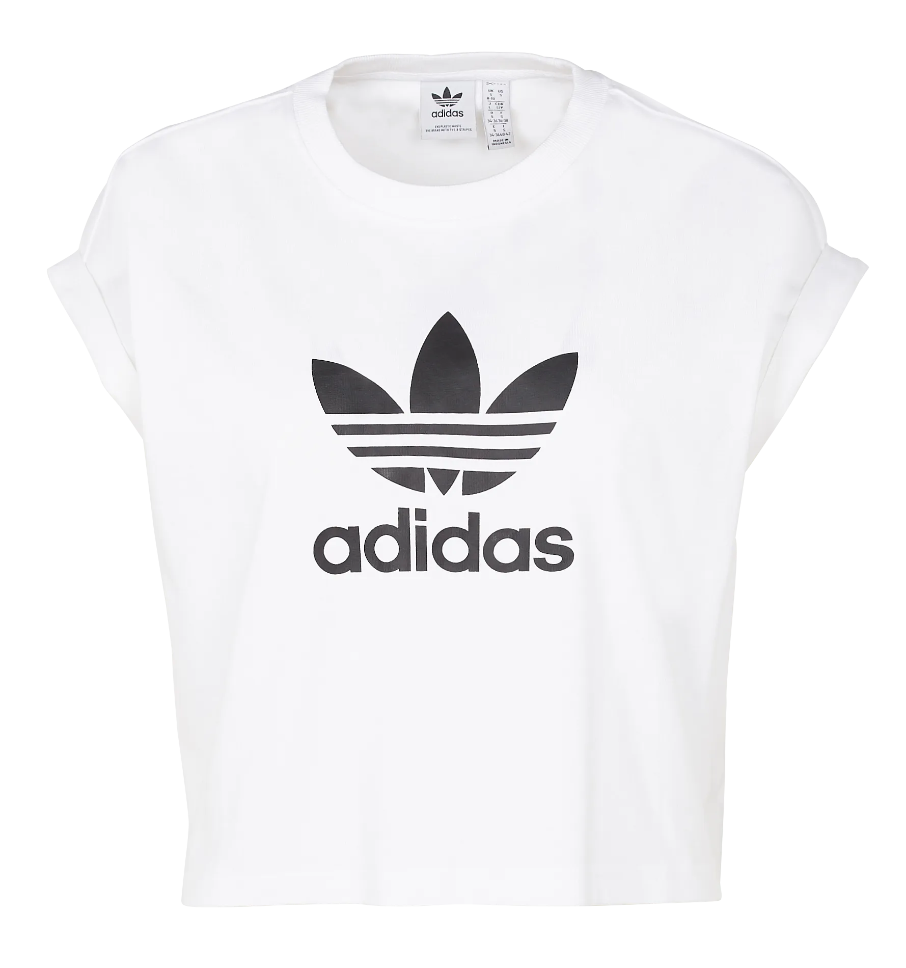 ADIDAS Camiseta corta de algodón en blanco