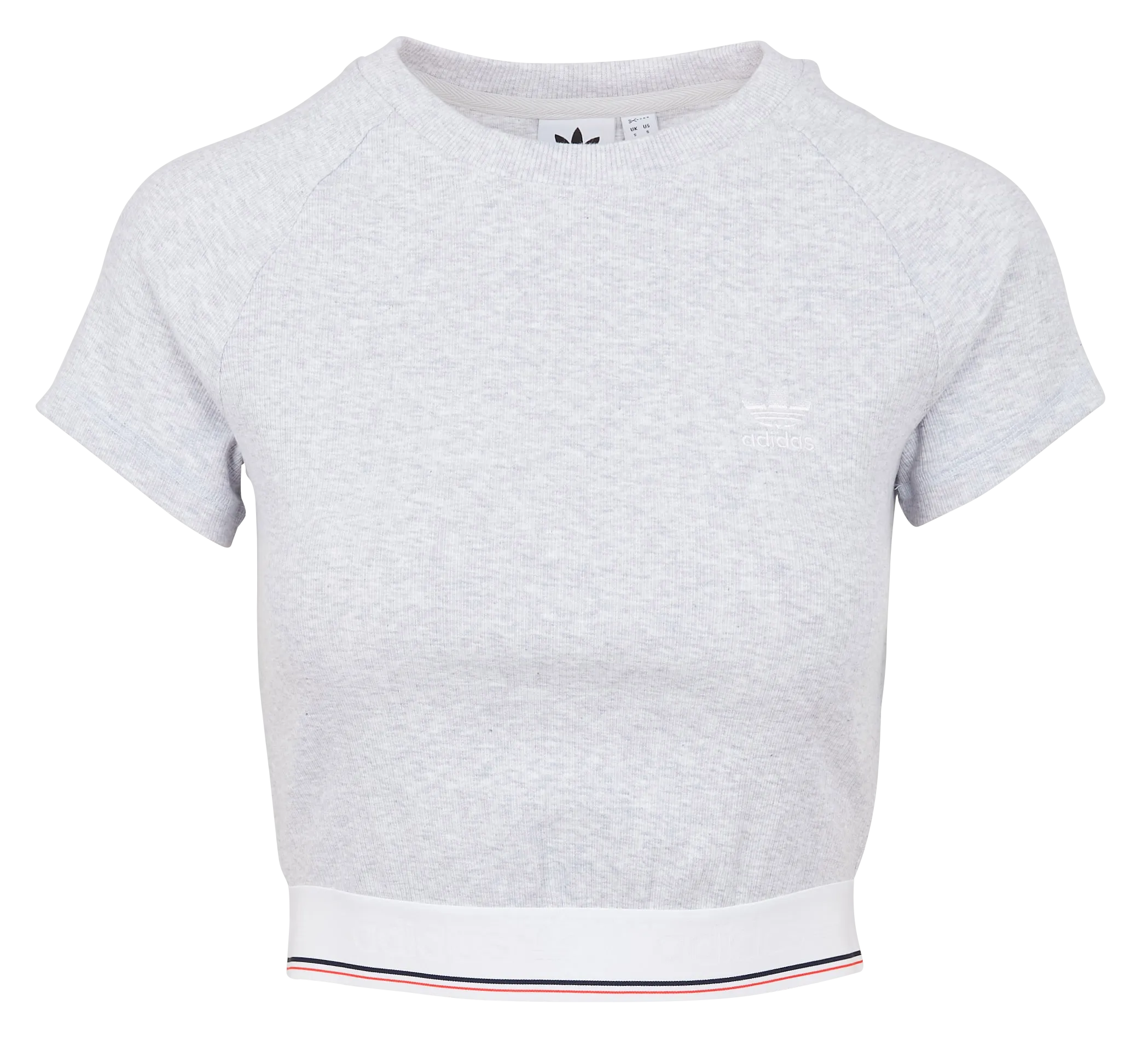 ADIDAS Camiseta deportiva corta de mezcla de algodón en gris