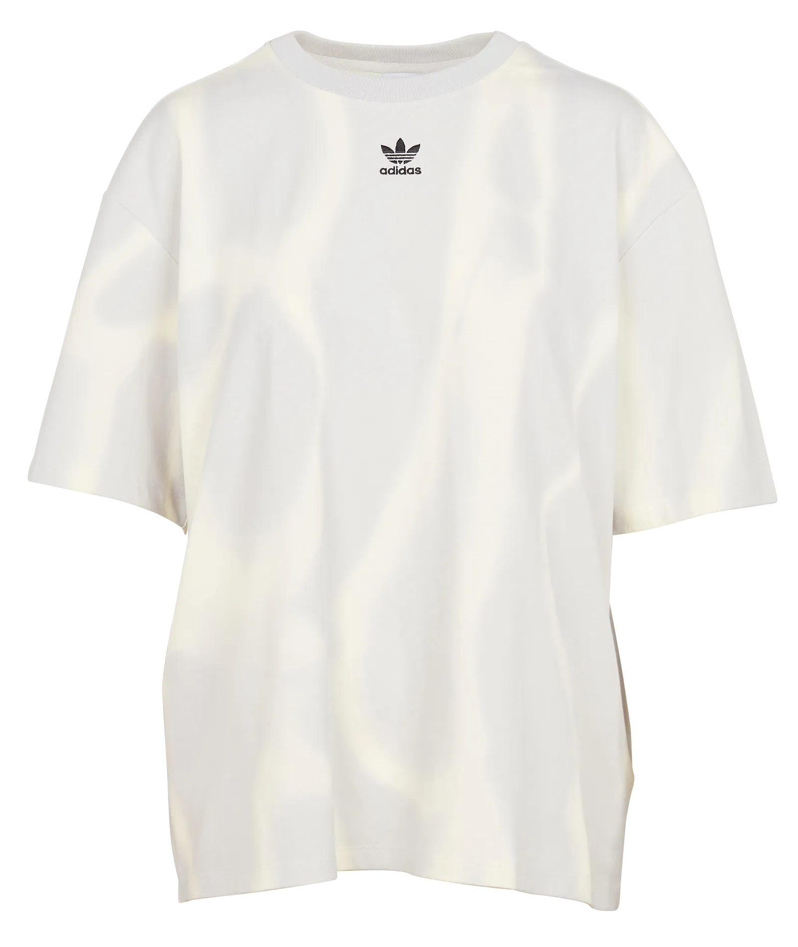 ADIDAS Camiseta holgada de algodón estampada con cuello redondo en gris