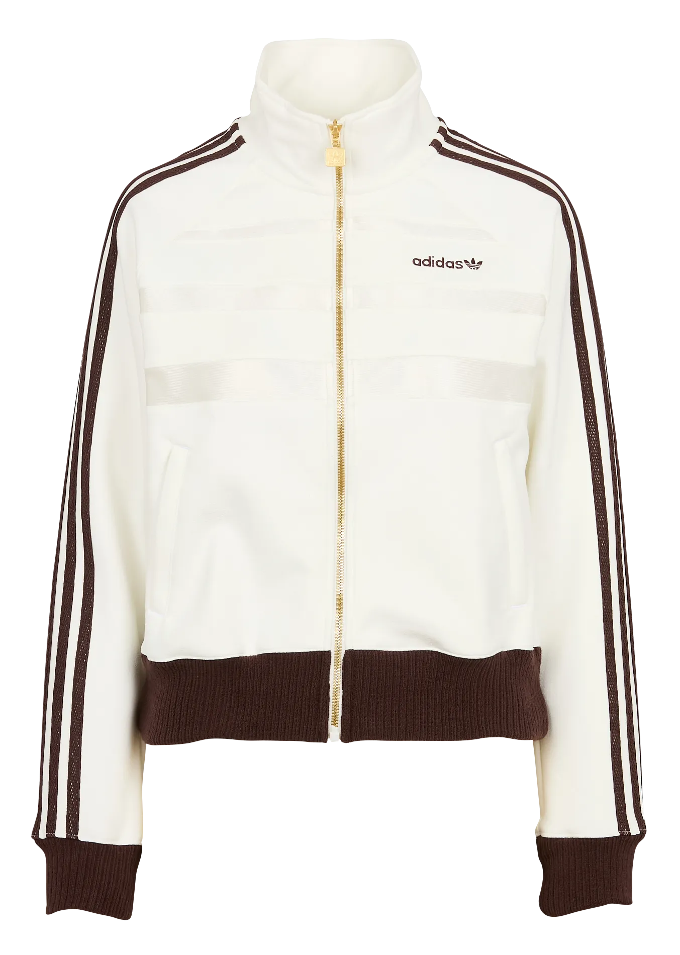 ADIDAS Chaqueta con cuello alto en blanco