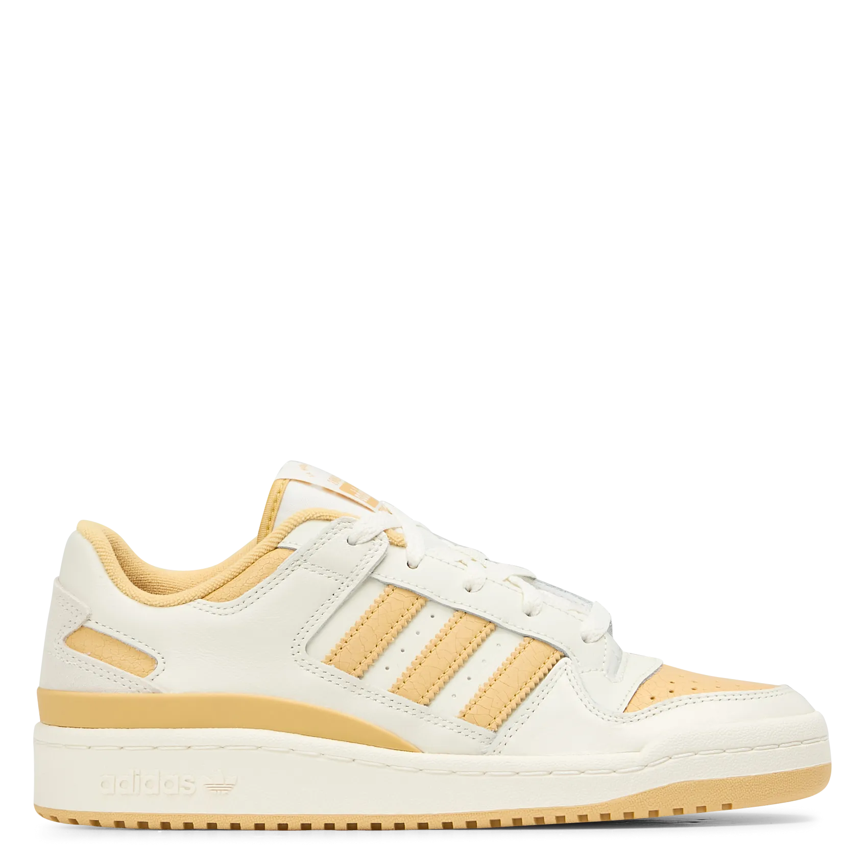 ADIDAS FORUM LOW CL - Zapatillas bajas de cuero craquelado en beige