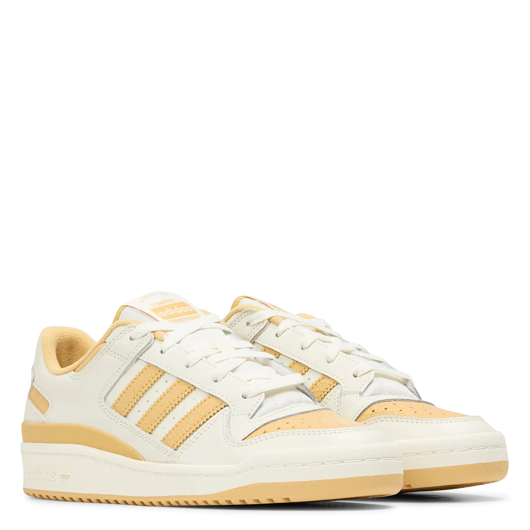 ADIDAS FORUM LOW CL - Zapatillas bajas de cuero craquelado en beige