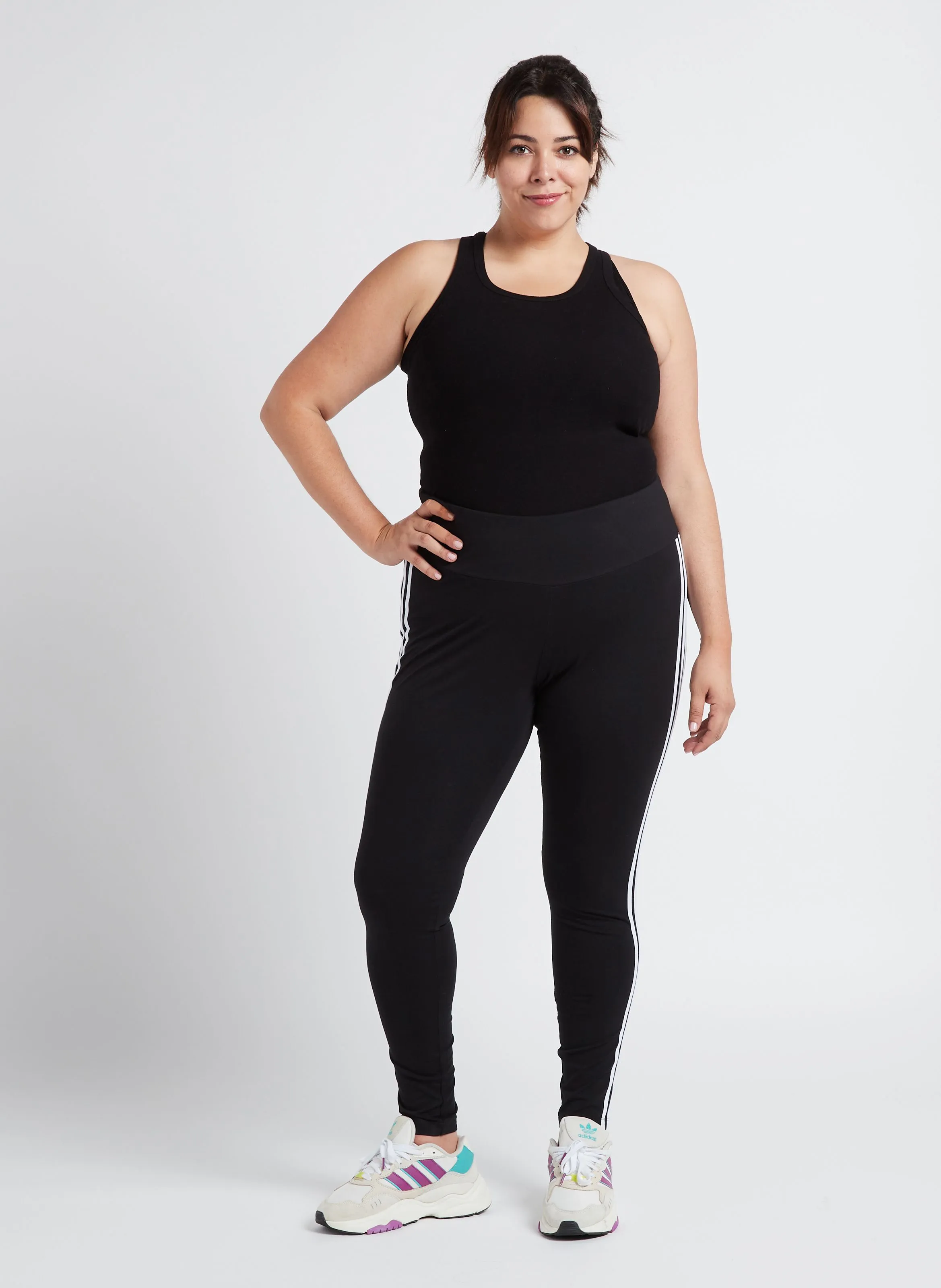 ADIDAS Legging deportivo de algodón en negro