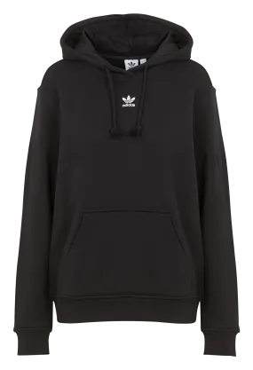 ADIDAS Sudadera de algodón con cuello redondo y capucha en negro