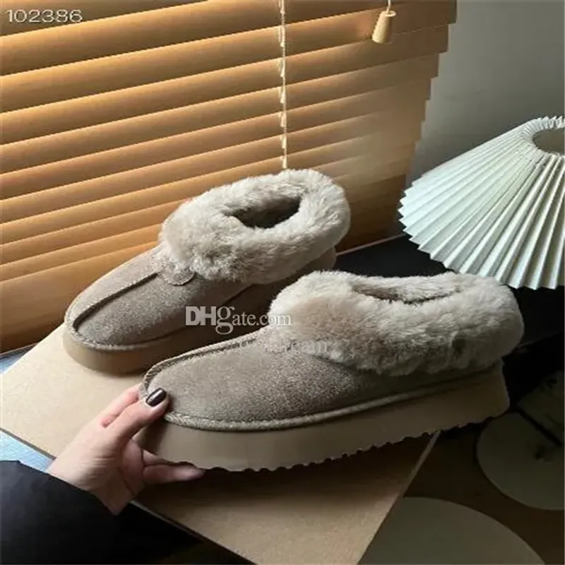 Australia Tatst Botas de nieve Diseñador para mujer Mini plataforma de bota Tobillo Botines de piel cálidos Australian Fluffy Fu