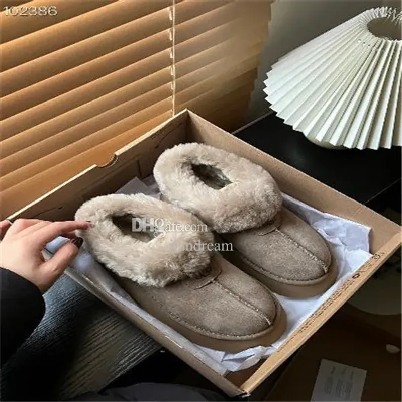 Australia Tatst Botas de nieve Diseñador para mujer Mini plataforma de bota Tobillo Botines de piel cálidos Australian Fluffy Fu