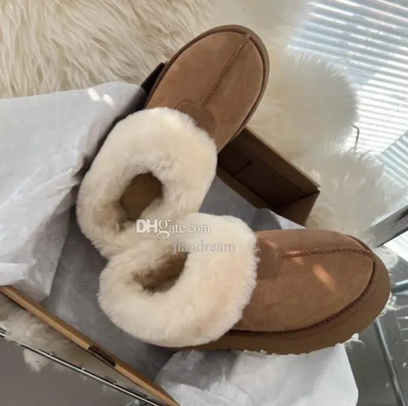 Australia Tatst Botas de nieve Diseñador para mujer Mini plataforma de bota Tobillo Botines de piel cálidos Australian Fluffy Fu