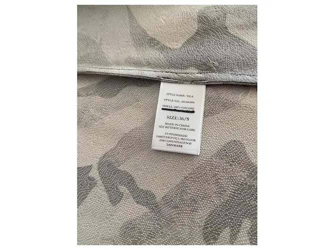 Autre Marque Falda Vila T hecha a medida. 36 tela de camuflaje Castaño Gris Caqui 