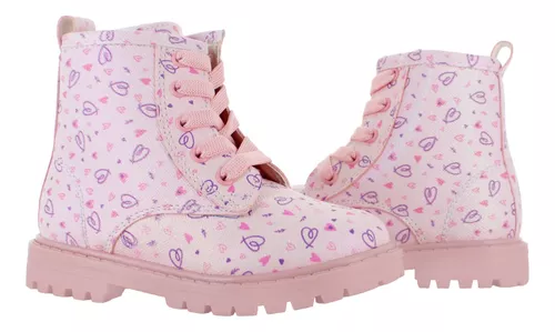 Bambino Bota Urbana Corazones Polipiel Rosa Niña Bebe 83172