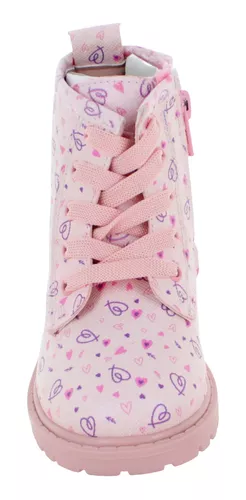 Bambino Bota Urbana Corazones Polipiel Rosa Niña Bebe 83172