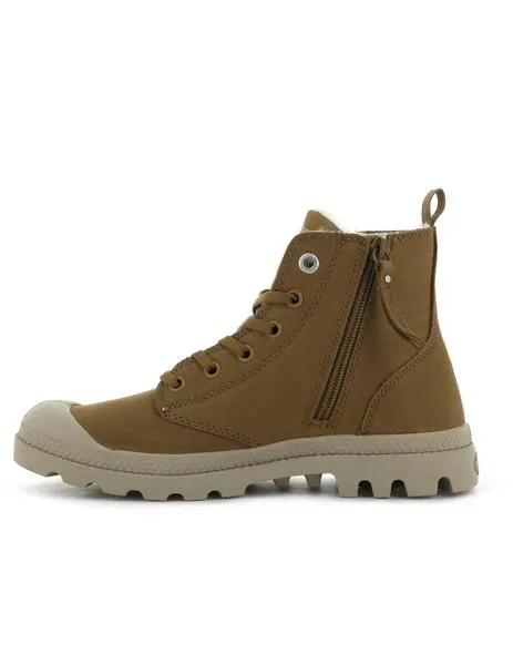 Bota de chica PALLADIUM PAMPA HI ZIP marrón