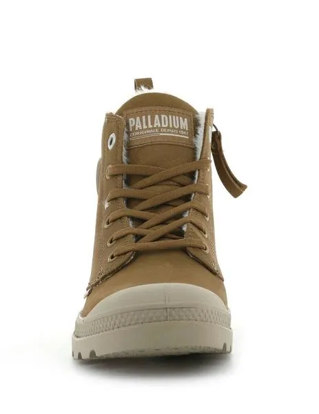 Bota de chica PALLADIUM PAMPA HI ZIP marrón