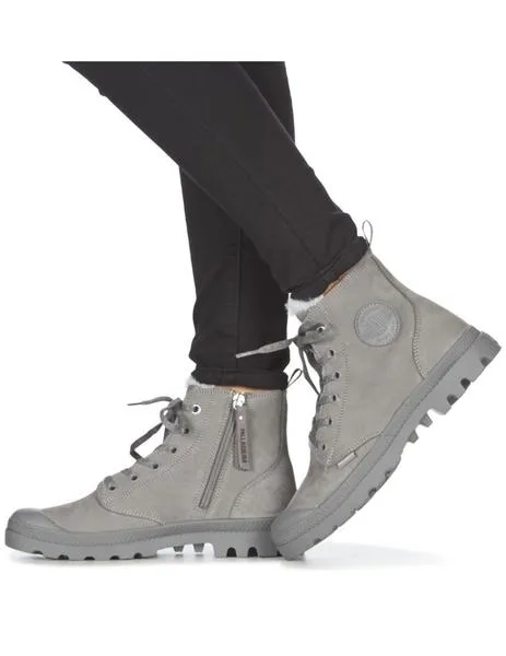 Bota de chica PAMPA HI ZIP WL gris de PALLADIUM