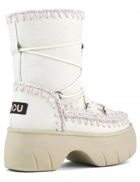 Bota plataforma Mou Eskimo snow twist short BLANCO