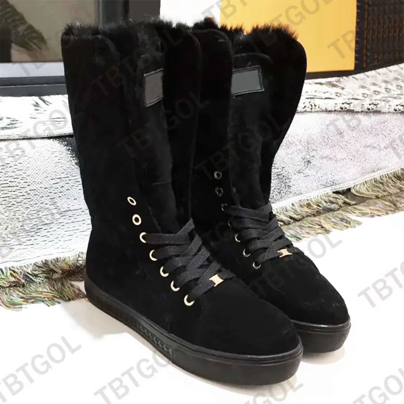 Botas de nieve Botas de piel de diseñador Botas de plataforma Zapatos de diseñador para mujer Zapatos para hombre Botines planos