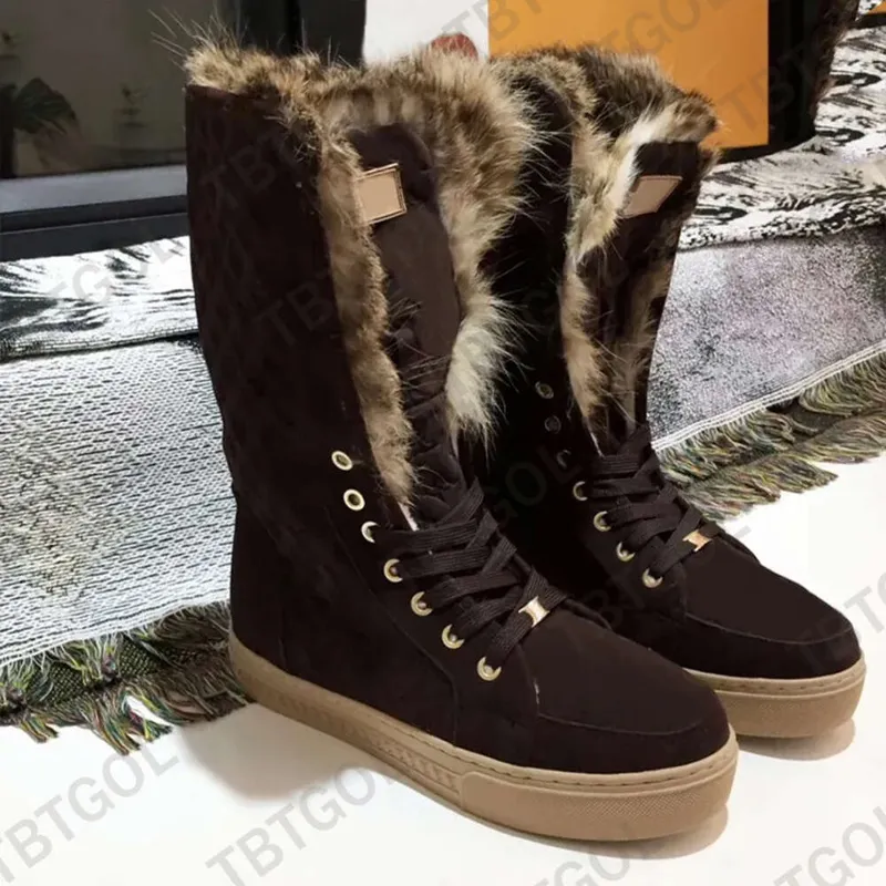 Botas de nieve Botas de piel de diseñador Botas de plataforma Zapatos de diseñador para mujer Zapatos para hombre Botines planos