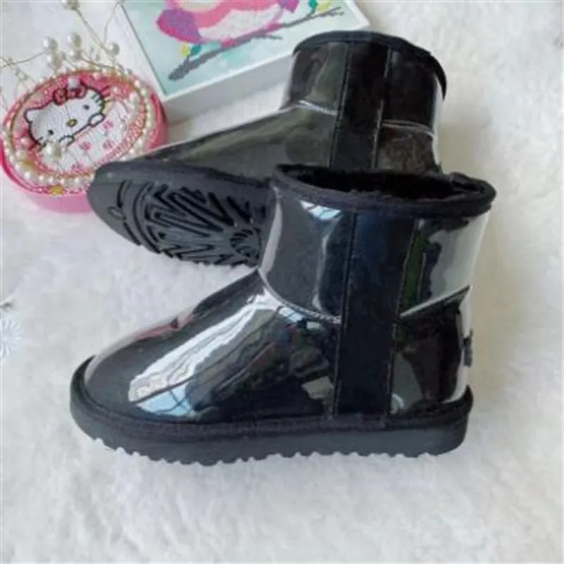 Botas de nieve Zapatos transparentes Botas de satén Mujeres Clásico Diseñador de invierno Australia Mujeres australianas Piel Fu