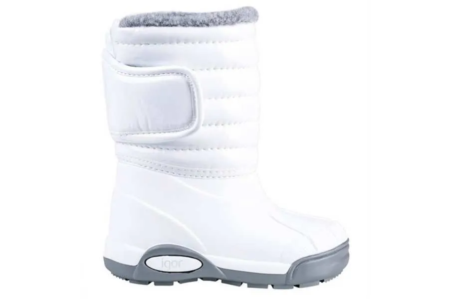 botas igor topo ski charol blanco