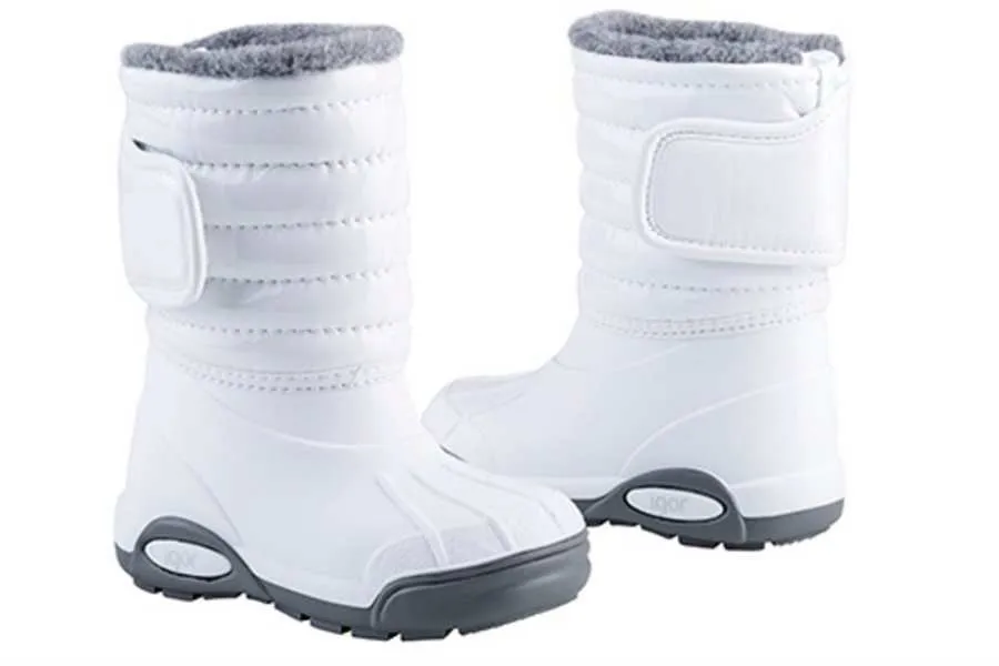 botas igor topo ski charol blanco