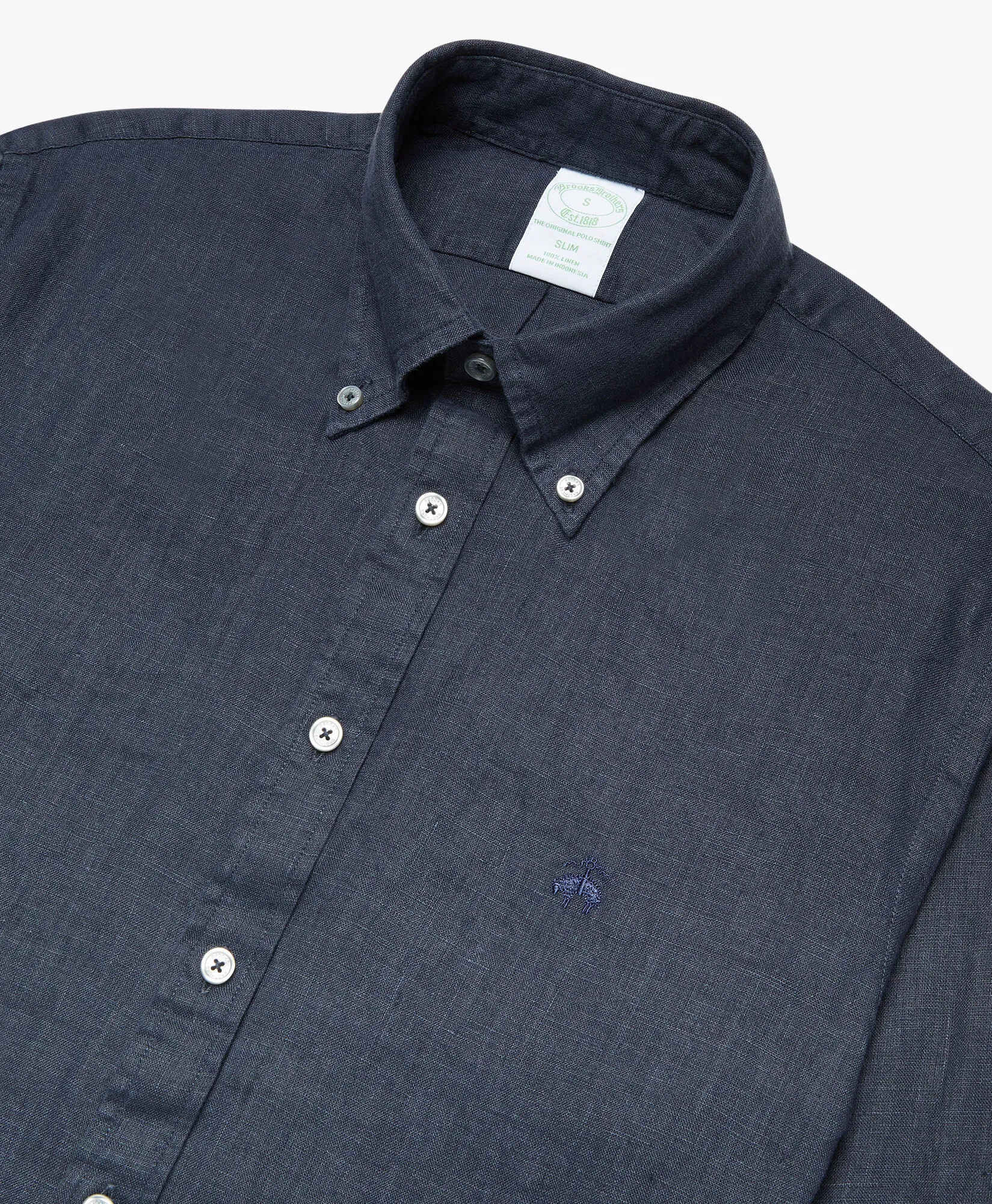 Camisa informal corte slim Milano de lino