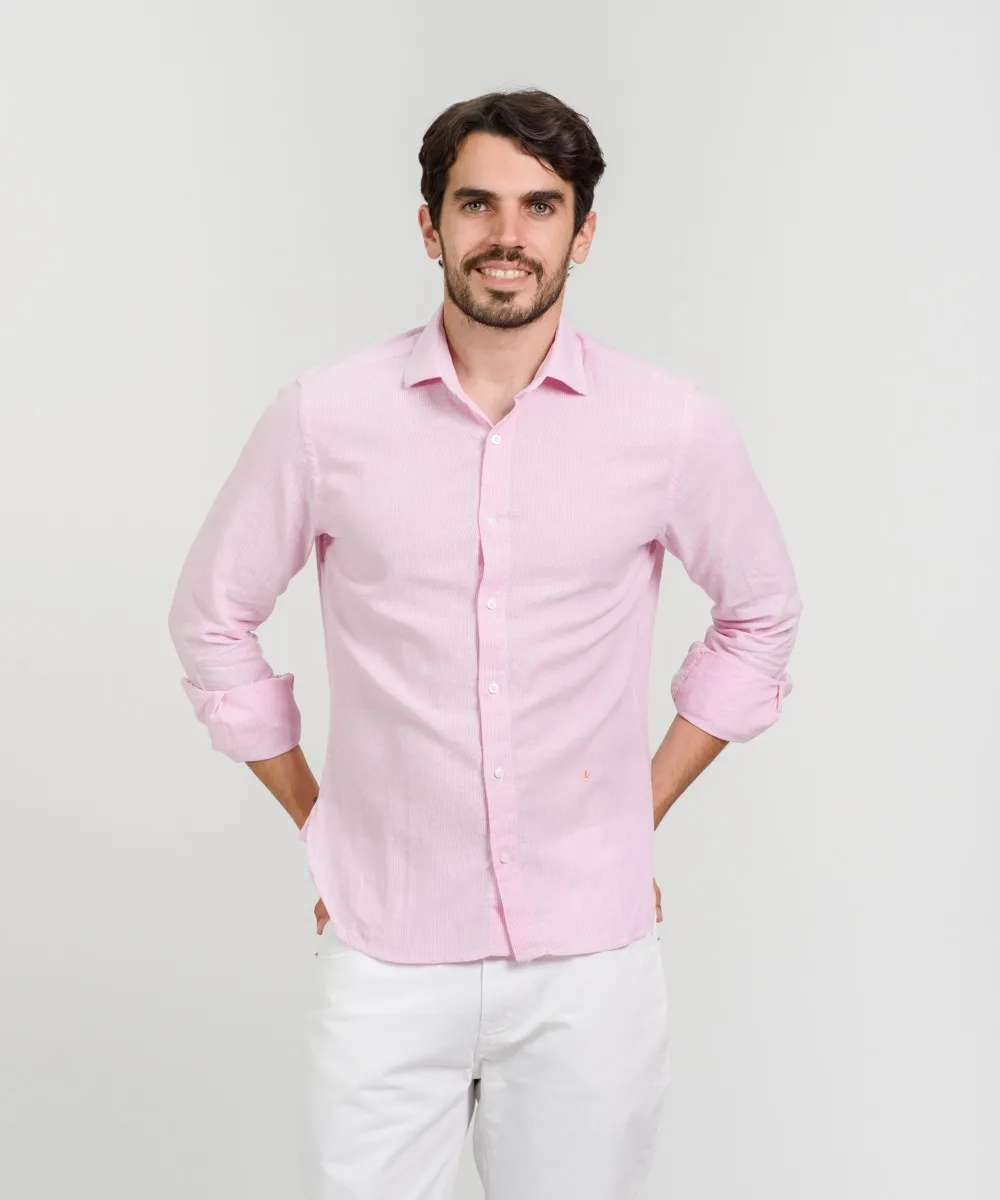 Camisa Milano Lino Striped