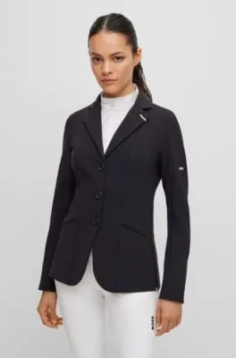 Chaqueta de equitación slim fit para exhibiciones en material superelástico