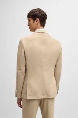 Chaqueta slim fit de franela elástica