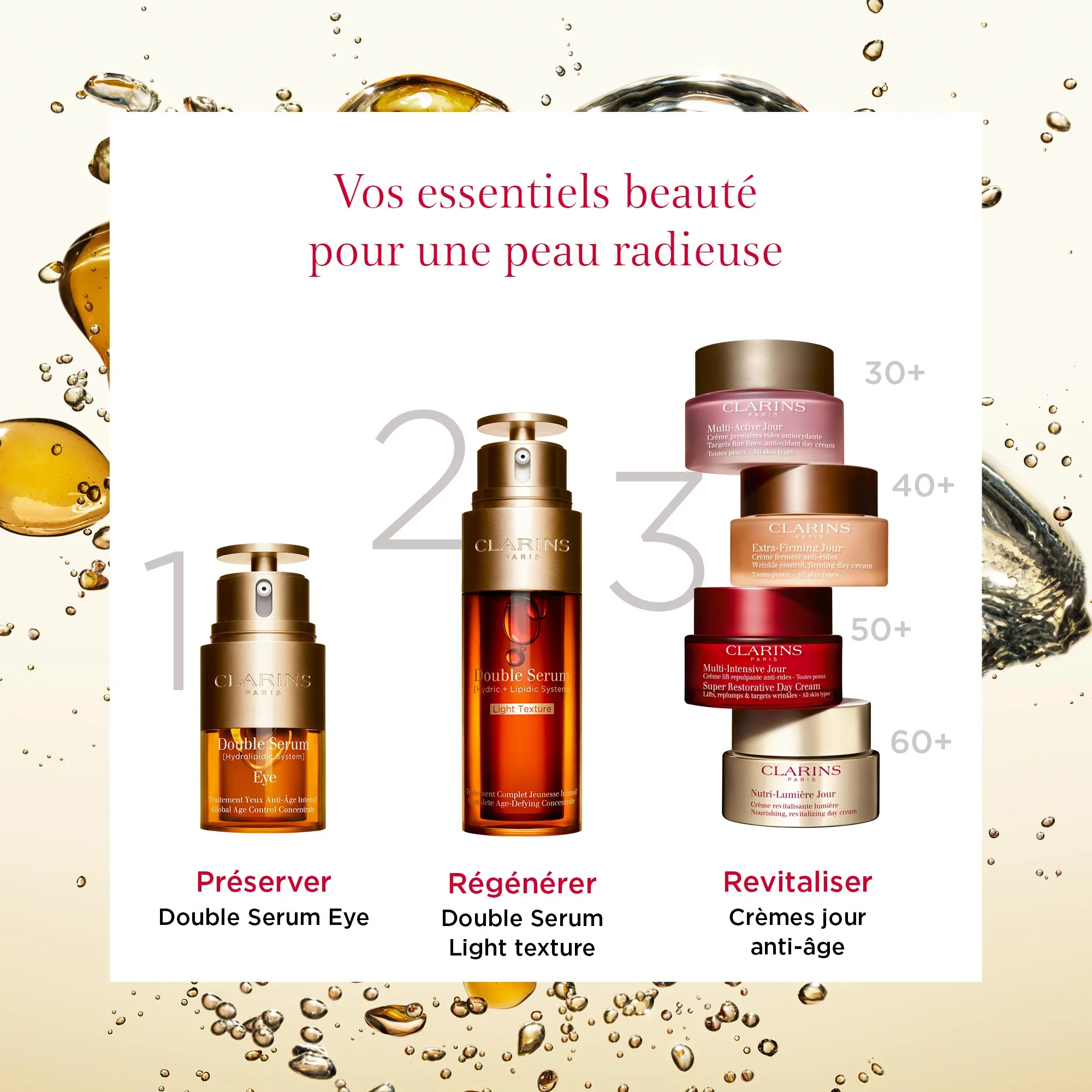 CLARINS Double Serum Light Texture Sérum antienvejecimiento textura ligera