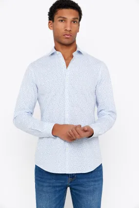 Cortefiel Camisa vestir estampada slim fit fácil plancha