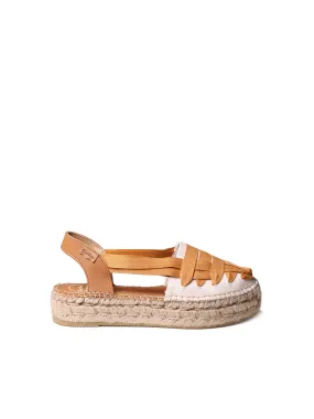 Espardenyes estil set betes Rio-Cu Toni Pons, Elastic Espadrilles Ocre