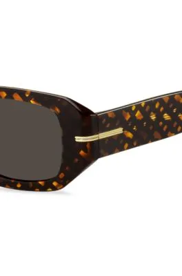 Gafas de sol de acetato con estampado de monogramas