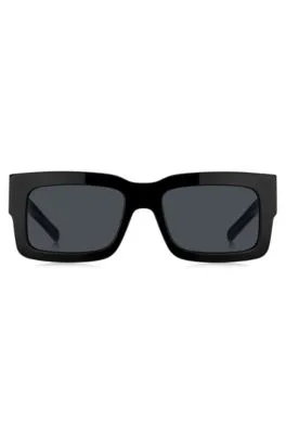 Gafas de sol de acetato negro con monograma de doble B