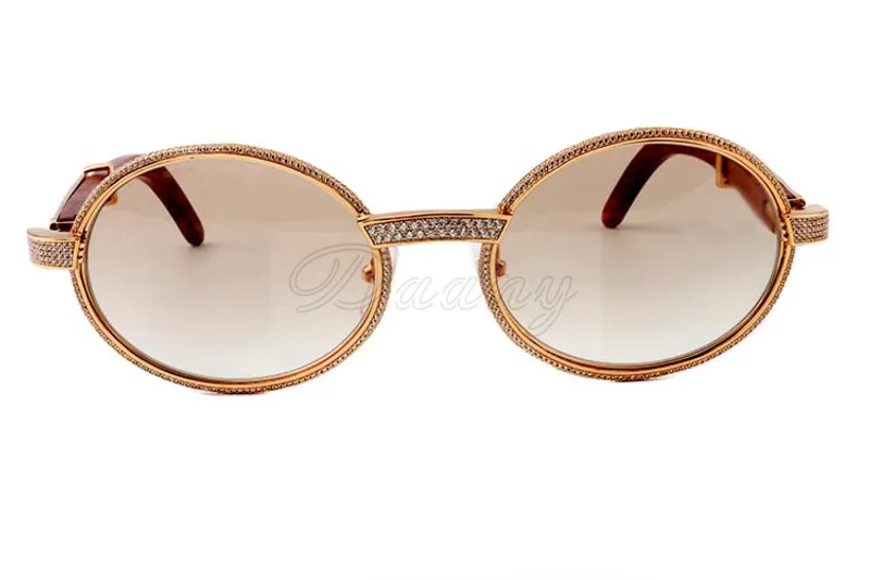 gafas de sol de madera natural con montura completa y diamantes 7550178 gafas de sol de alta calidad, toda la montura está envue