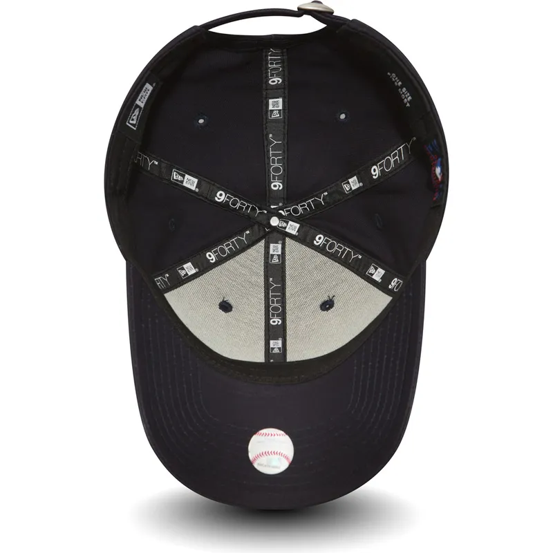 Gorra curva azul marino ajustable 9FORTY Essential de New York Yankees MLB de New Era