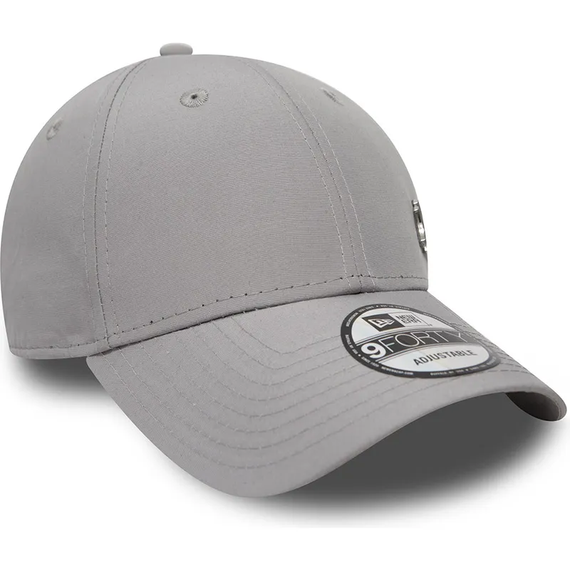 Gorra curva gris ajustable 9FORTY Flawless Logo de New York Yankees MLB de New Era