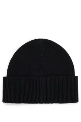 Gorro de mezcla de lana con logo bordado