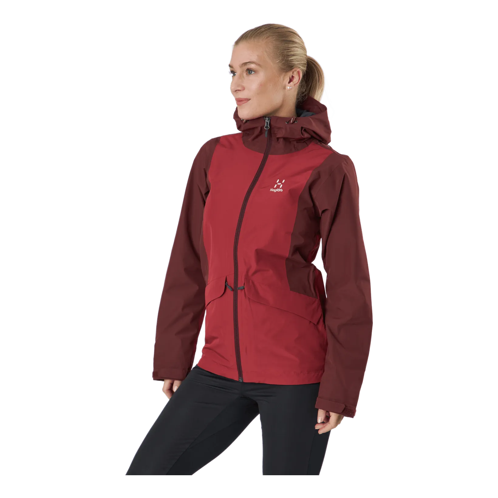 Haglöfs Mila Rain Jacket Maroon Red/brick Red