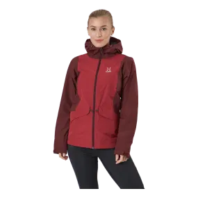 Haglöfs Mila Rain Jacket Maroon Red/brick Red