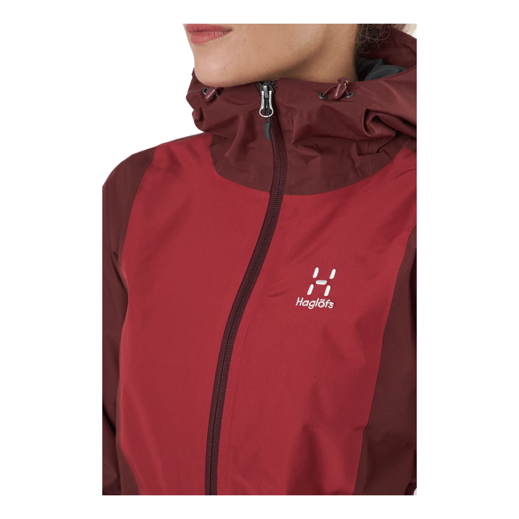 Haglöfs Mila Rain Jacket Maroon Red/brick Red