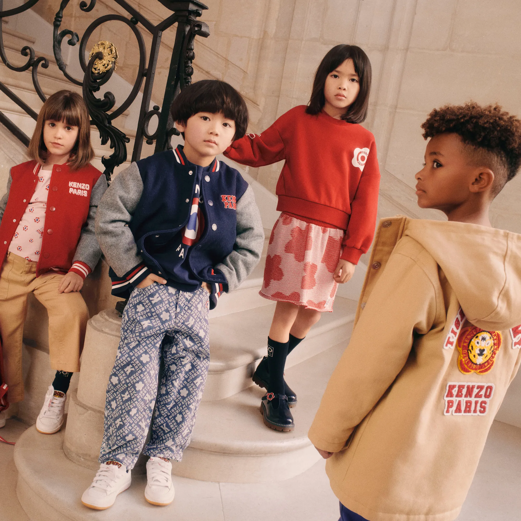 KENZO KIDS Cazadora de lana bordada