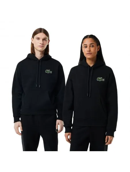 LACOSTE Sudadera Loose Fit Hoody Hombre Black