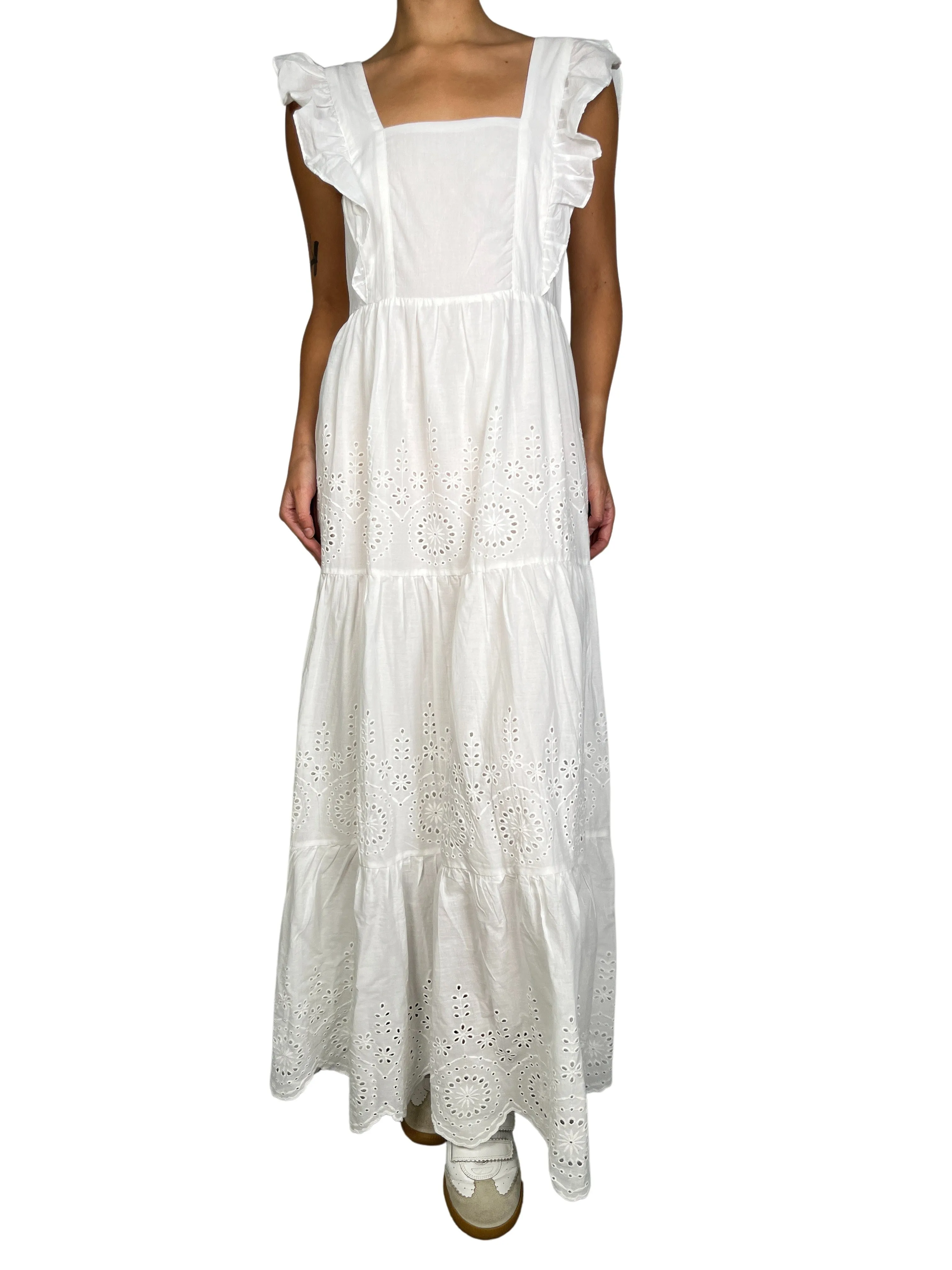 MANGO Vestido Maxi Broderie