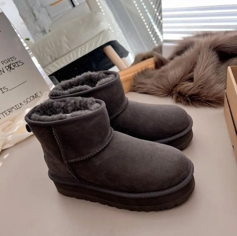 Neumel Platform Zip Boot Classic Mini Snow Boots Ultra Mini Dealworld Mujeres Australia Australiano Tazz Tasman Winter Warm Fur 