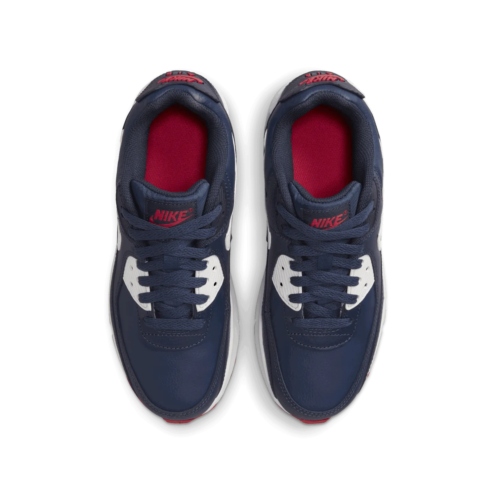 Nike Air Max 90 Leather "Obsidian Track Red" GS