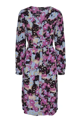 Pieces Vestido midi floral