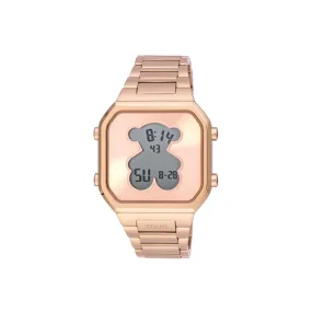 Reloj Tous digital con brazalete de acero IPRG rosa D-BEAR 3000134400