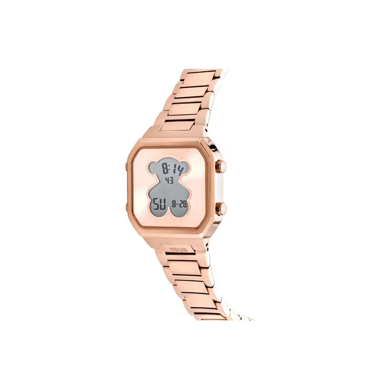 Reloj Tous digital con brazalete de acero IPRG rosa D-BEAR 3000134400