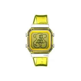 Reloj Tous digital de policarbonato amarillo y acero D-BEAR Fresh 3000130900