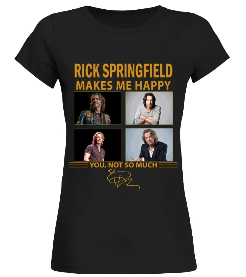 RICK SPRINGFIELD MAKES ME HAPPY Camiseta cuello redondo Mujer